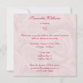 Invitation Bouquet De Roses Roses Roses 95e Anniversaire (Dos)