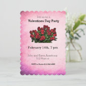 Invitation Bouquet de roses rouges (Debout devant)