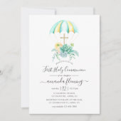 Invitation Bouquet de succulentes florales parachute première (Devant)