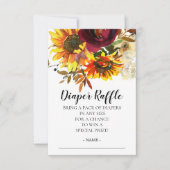 Invitation Bouquet de tournesol Baby shower rabat (Devant)