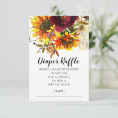 Invitation Bouquet de tournesol Baby shower rabat (Debout devant)