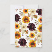 Invitation Bouquet de tournesol Baby shower rabat (Dos)