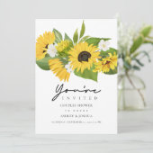 Invitation Bouquet de tournesol Mariage Couples Douche (Debout devant)