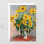 Invitation Bouquet de tournesols (1881) par Claude Monet (Devant / Derrière)