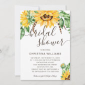 Invitation Bouquet de tournesols rustique Photo Shower de mar (Devant)