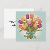 Invitation Bouquet de tulipes de printemps (Devant / Derrière)
