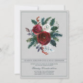 Invitation Bouquet de vacances Bourgogne À feuillage persista (Devant)