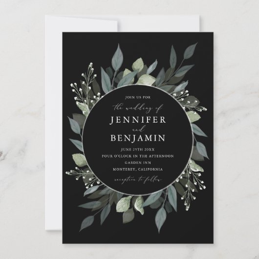 Invitation Bouquet de verdure (Devant)