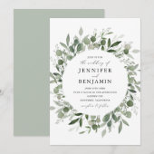 Invitation Bouquet de verdure (Devant / Derrière)
