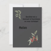 Invitation Bouquet des mots clés rose Favoriser (Dos)