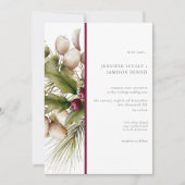 Invitation Bouquet d'hiver de pin rustique rouge (Devant)