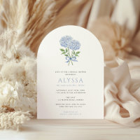 Bouquet d'hortensia bleu & Arche de douche de mari