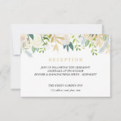 Invitation Bouquet d'ivoire Détails de la réception de mariag (Devant)