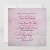 Invitation bouquet d'orchidée mariage rose avec ondulations (Dos)