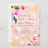 Invitation Bouquet d'orchidées romantique Élégant Mariage Cla (Devant)