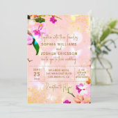 Invitation Bouquet d'orchidées romantique Élégant Mariage Cla (Debout devant)