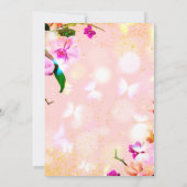 Invitation Bouquet d'orchidées romantique Élégant Mariage Cla (Dos)