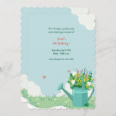 Invitation Bouquet en Arrosoir (Devant / Derrière)