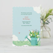 Invitation Bouquet en Arrosoir (Debout devant)