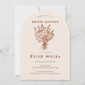 Invitation Bouquet fleur sauvage Arc Rustique Douche Whimsica (Devant)
