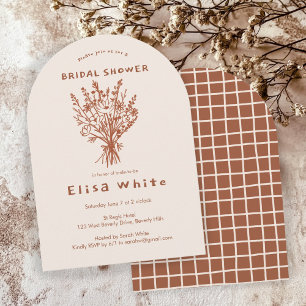 Invitation Bouquet fleur sauvage Arc Rustique Douche Whimsica
