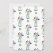 Invitation Bouquet fleur sauvage en verre papillon Jar Bohemi (Dos)