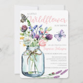 Invitation Bouquet fleur sauvage en verre papillon Jar Bohemi (Devant)