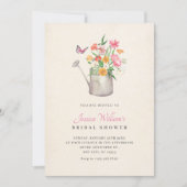 Invitation Bouquet fleuri douche nuptiale (Devant)