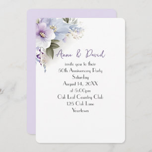 Invitation Bouquet floral 50e anniversaire