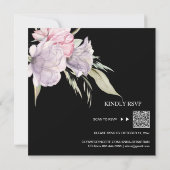 Invitation *~* Bouquet floral AR15 RSVP BLUSH QR MARIAGE (Dos)