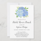 Invitation Bouquet Floral Blue Hydrangea Fête des mariées Bru (Devant)