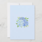 Invitation Bouquet Floral Blue Hydrangea Fête des mariées Bru (Dos)