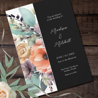 Invitation Bouquet Floral Bohème Aquarelle