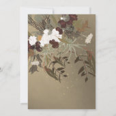 Invitation Bouquet floral botanique rustique Élégant or (Dos)