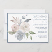 Invitation Bouquet floral bouché | Soft Pastel Rose Graduatio (Devant)