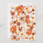 Invitation Bouquet floral crème Abondance Mariage blanc (Dos)