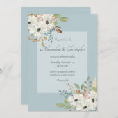 Invitation Bouquet floral d'aquarelle d'automne (Devant / Derrière)