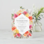Invitation Bouquet floral d'aquarelle rustique de (Debout devant)
