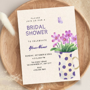 Invitation Bouquet floral de douche de mariée