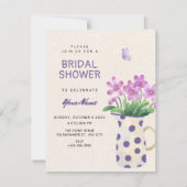 Invitation Bouquet floral de douche de mariée (Devant)