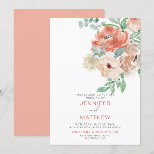 Invitation Bouquet floral de l'abricot en fleurs - Apricot Re