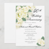 Invitation Bouquet floral de roses pour fête d'anniversaire d (Devant / Derrière)