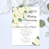 Invitation Bouquet floral de roses pour fête d'anniversaire d