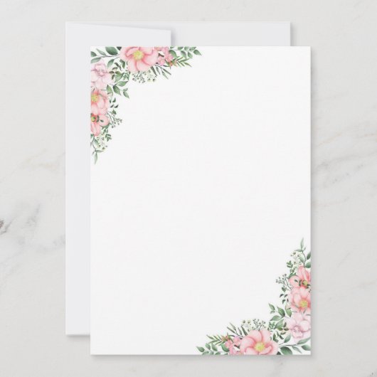 Invitation Bouquet floral d'invitation de fleurs (Devant)