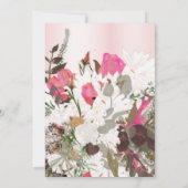 Invitation Bouquet floral Elégant rose 60e anniversaire (Dos)