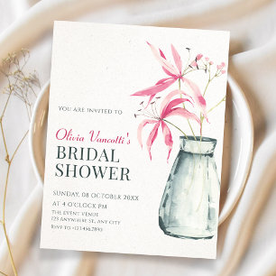 Invitation Bouquet floral esthétique minimaliste enterrement