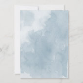 Invitation Bouquet floral indigo bleu mariage (Dos)