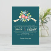 Invitation Bouquet floral -invitations de mariage (Debout devant)