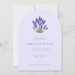 Invitation Bouquet floral lavande élégant