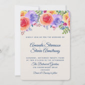 Invitation Bouquet floral Mariage moderne (Devant)
